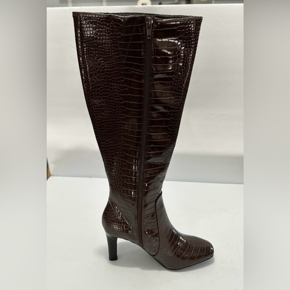 Alfani Womens DEIDRA Brown Tall Knee-High Boots Heels 5.5 Medium - Picture 4 of 6